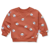 Sproet & Sprout Sweatshirt rib neck saturn print Macaron