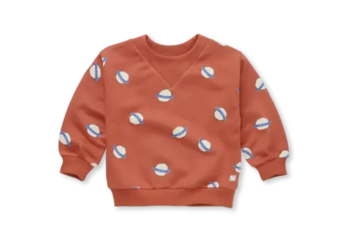 Sproet & Sprout Sproet & Sprout Sweatshirt rib neck saturn print  Macaron