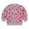Sproet & Sprout Sproet & Sprout Sweater intarsia hearts  Lavender