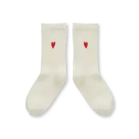 Sproet & Sprout Sport socks heart  Ivory
