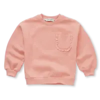 Sproet & Sprout Girls sweatshirt ruffle pocket Peach parfait