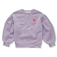 Sproet & Sprout Sweatshirt puff sleeves heart Lavender