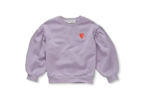 Sproet & Sprout Sproet & Sprout Sweatshirt puff sleeves heart Lavender Sproet & Sprout Sproet & Sprout Sweatshirt puff sleeves heart Lavender