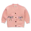 Sproet & Sprout Sproet & Sprout Girls sweaters & vestens bows Peach parfait