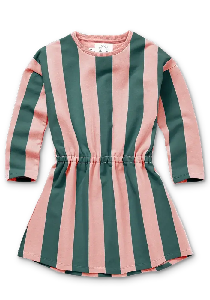 Sproet & Sprout Dress block stripe  Peach parfait