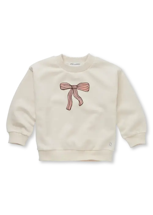 Sproet & Sprout Sproet & Sprout Sweatshirt bow  Ivory