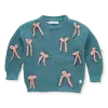 Sproet & Sprout Sproet & Sprout Girls sweater bows  Shady green