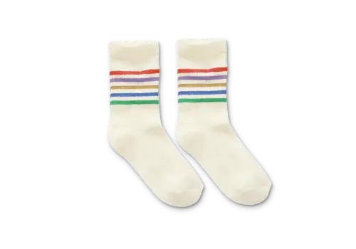 Sproet & Sprout Sproet & Sprout Sport socks stripes  Ivory