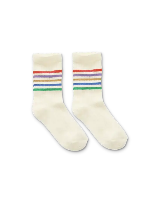 Sproet & Sprout Sproet & Sprout Sport socks stripes  Ivory