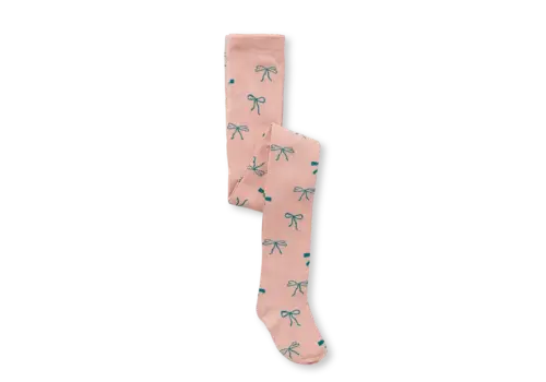 Sproet & Sprout Sproet & Sprout Tights bows  Peach parfait