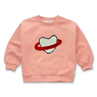Sproet & Sprout Sweatshirt heart saturn  Peach parfait