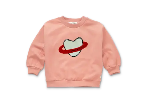 Sproet & Sprout Sproet & Sprout Sweatshirt heart saturn  Peach parfait Sproet & Sprout Sproet & Sprout Sweatshirt heart saturn  Peach parfait
