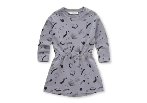 Sproet & Sprout Sproet & Sprout Dress universe print  Stone grey Sproet & Sprout Sproet & Sprout Dress universe print  Stone grey