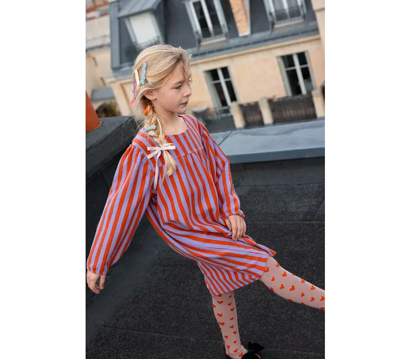 Sproet & Sprout Poppy dress stripe Lavender