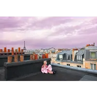 Sproet & Sprout Poppy dress stripe Lavender