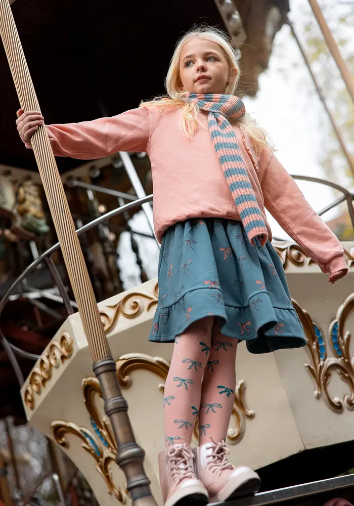 Sproet & Sprout Tights bows  Peach parfait