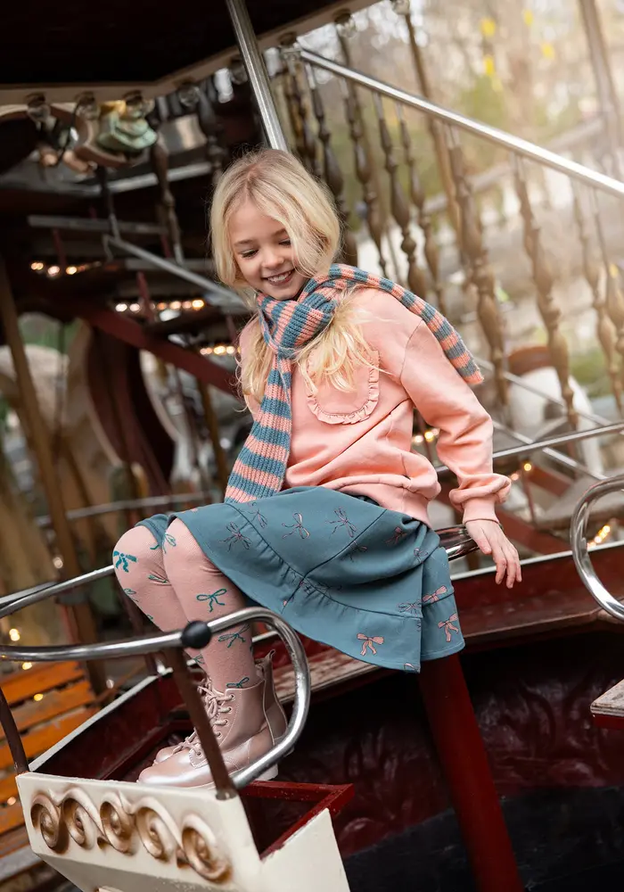 Sproet & Sprout Tights bows  Peach parfait