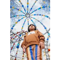 Sproet & Sprout Sweatshirt moustache dog Mocca