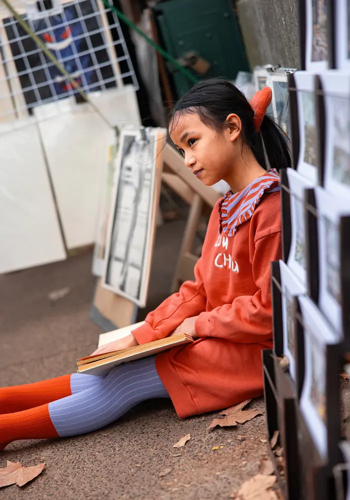 Sproet & Sprout Tights colourblock lavender