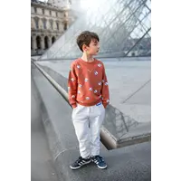 Sproet & Sprout Sweatshirt rib neck saturn print Macaron