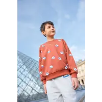 Sproet & Sprout Sweatshirt rib neck saturn print Macaron