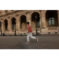 Sproet & Sprout Sweatshirt rib neck saturn print Macaron