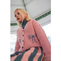 Sproet & Sprout Girls sweaters & vestens bows Peach parfait