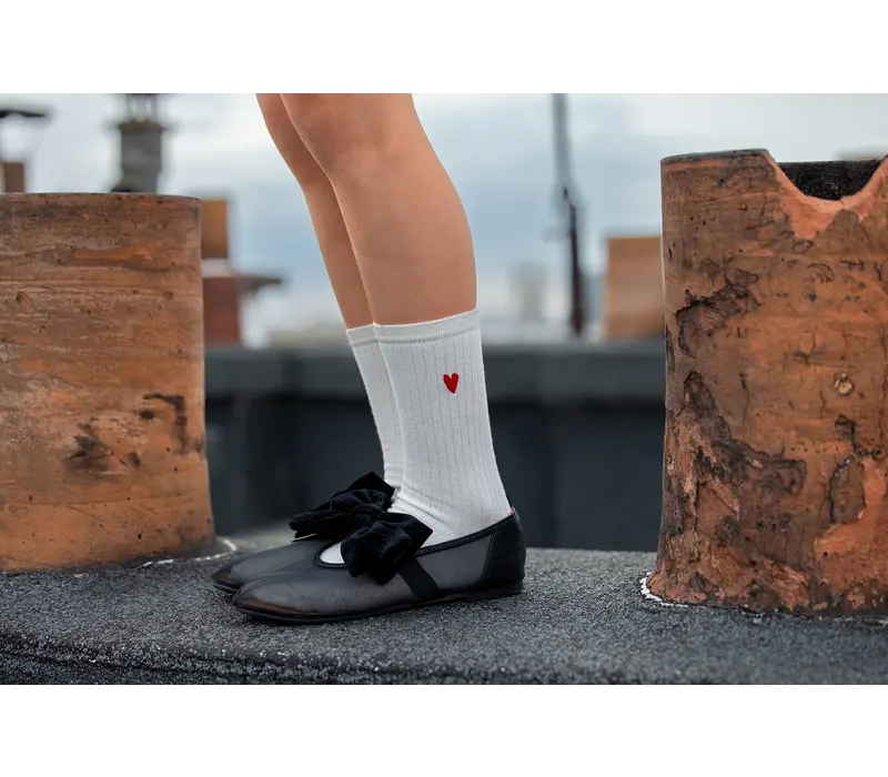 Sproet & Sprout Sport socks heart  Ivory