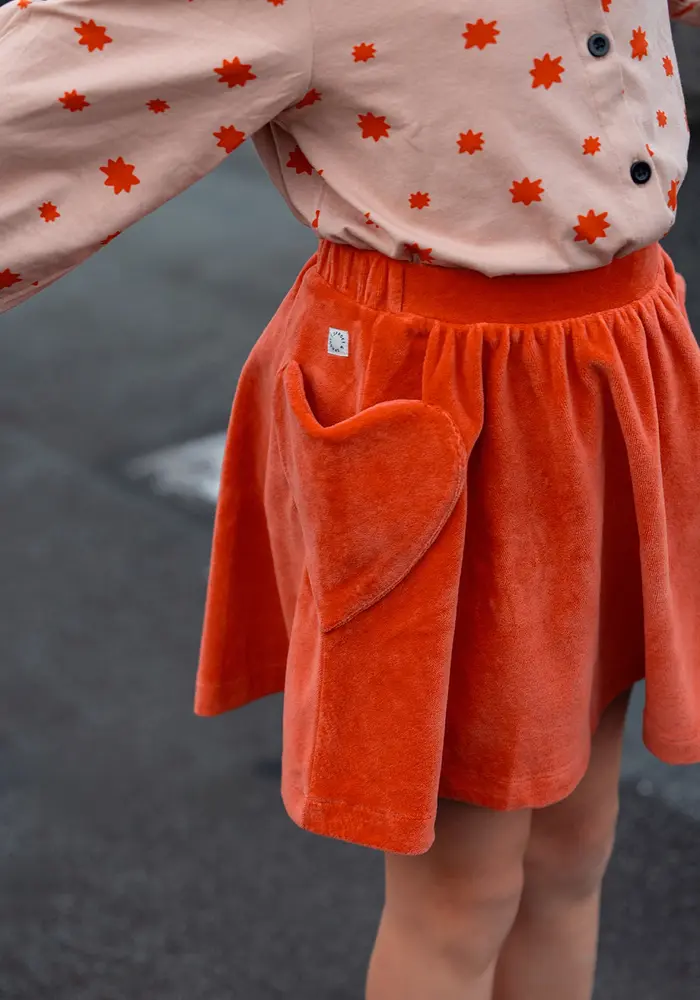 Sproet & Sprout Skirt heart pockets  Grenadine