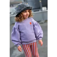 Sproet & Sprout Sweatshirt puff sleeves heart Lavender