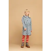 Sproet & Sprout Dress universe print  Stone grey