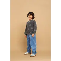 Sproet & Sprout Sweatshirt space cat print  Washed black