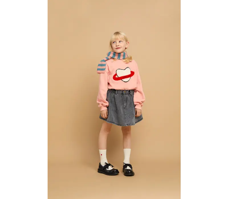 Sproet & Sprout Sweatshirt heart saturn  Peach parfait