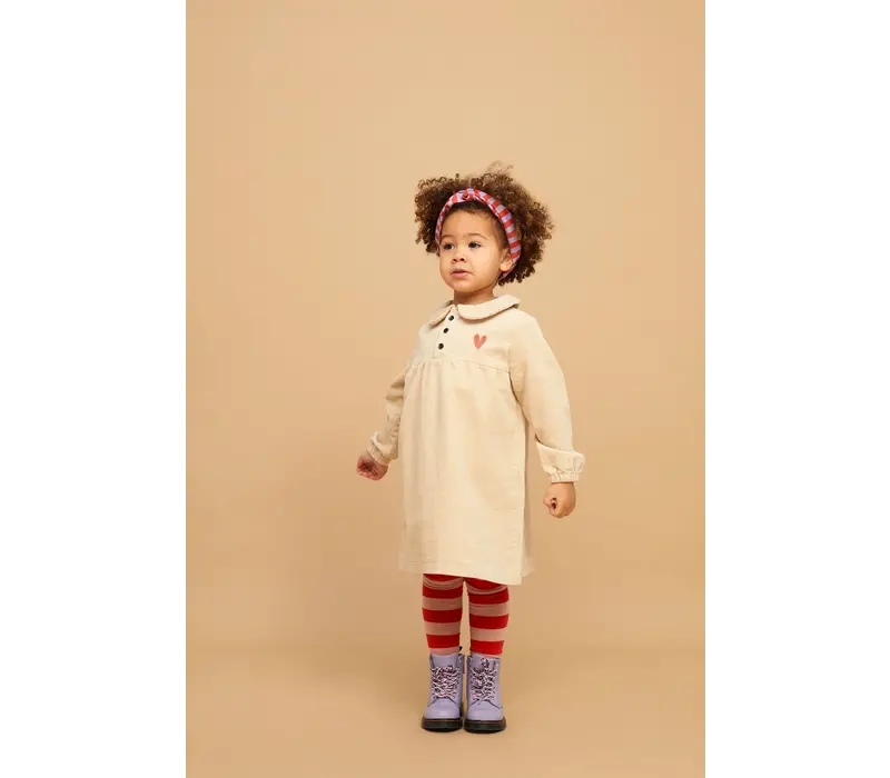 Sproet & Sprout Corduroy dress heart Beige