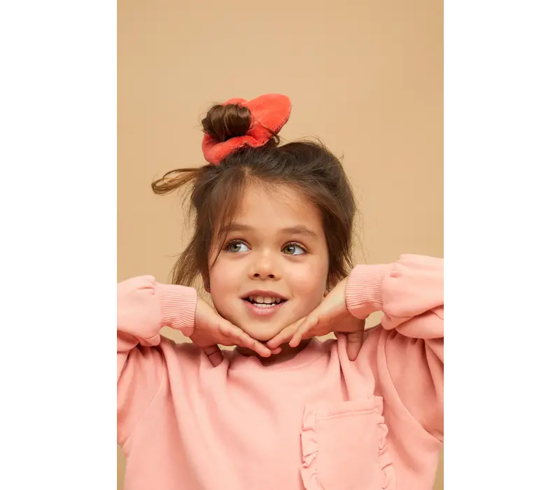 Sproet & Sprout Girls sweatshirt ruffle pocket Peach parfait