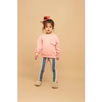 Sproet & Sprout Girls sweatshirt ruffle pocket Peach parfait