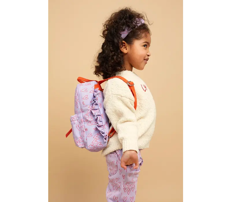 Sproet & Sprout Paperbag pants hearts print Lavender