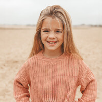 Your Wishes Knit | Chunky Scallop Sweater Rose Dawn