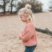 Your Wishes Knit | Chunky Scallop Sweater Rose Dawn
