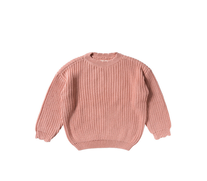 Your Wishes Knit | Chunky Scallop Sweater Rose Dawn