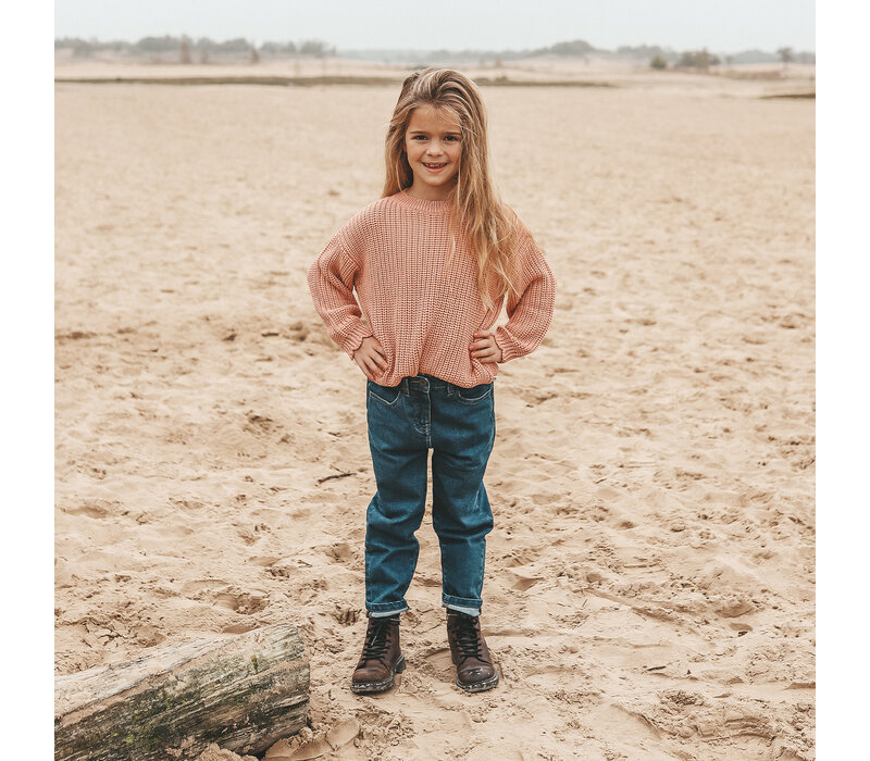 Your Wishes Knit | Chunky Scallop Sweater Rose Dawn