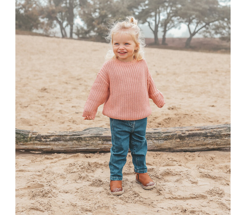 Your Wishes Knit | Chunky Scallop Sweater Rose Dawn