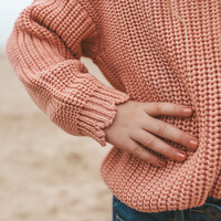 Your Wishes Knit | Chunky Scallop Sweater Rose Dawn