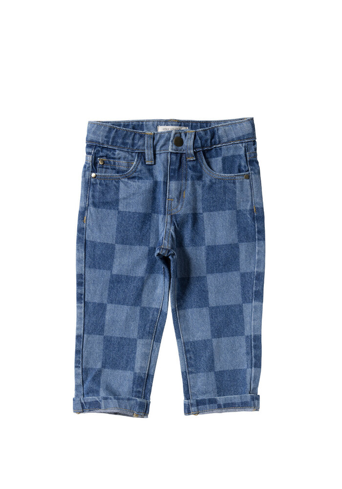 Your Wishes Denim | Straight Leg Jeans Check Denim