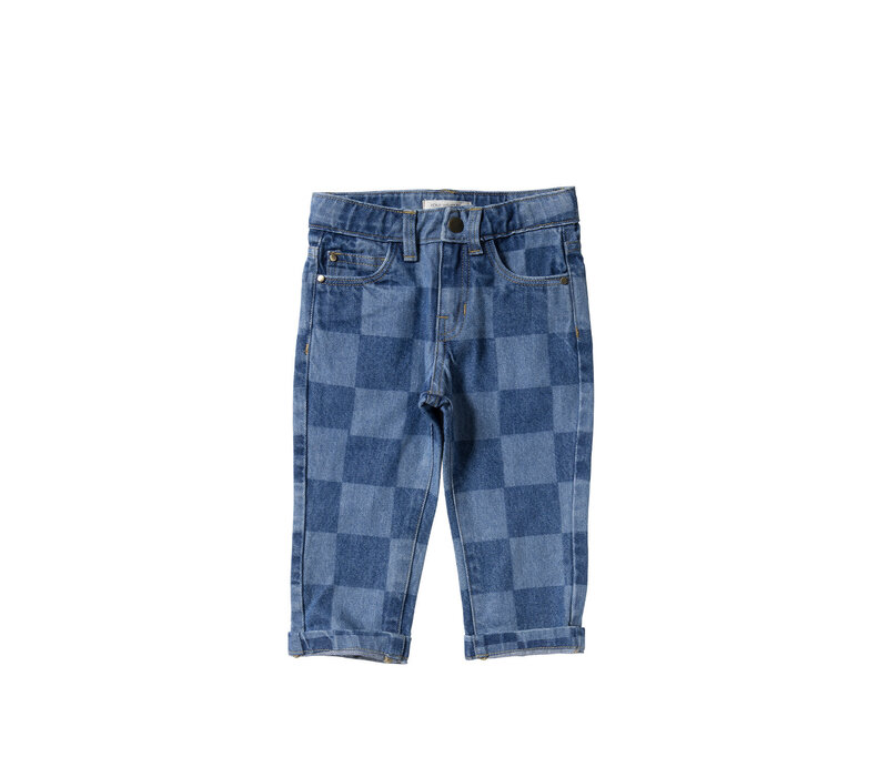 Your Wishes Denim | Straight Leg Jeans Check Denim