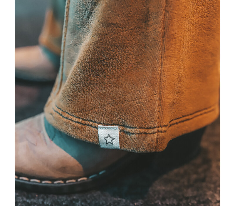 Your Wishes Velvet Jersey | Flared Legging Bone Brown