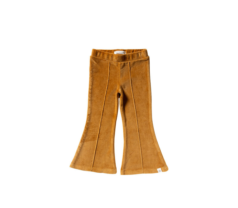 Your Wishes Velvet Jersey | Flared Legging Bone Brown