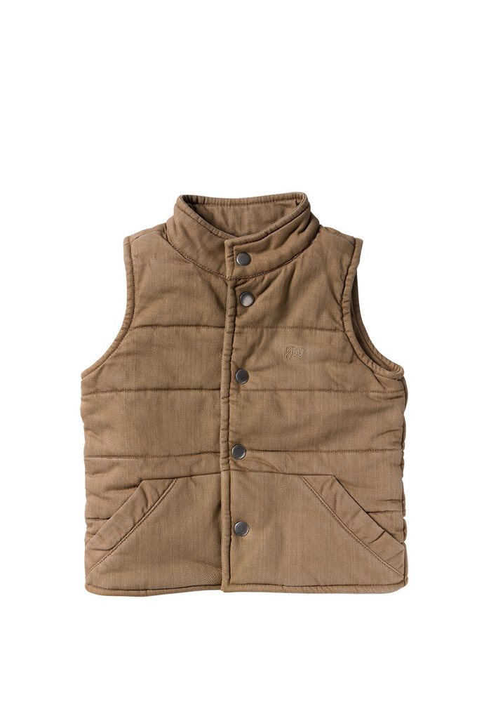 Your Wishes Stretch Twill | Bodywarmer Chai