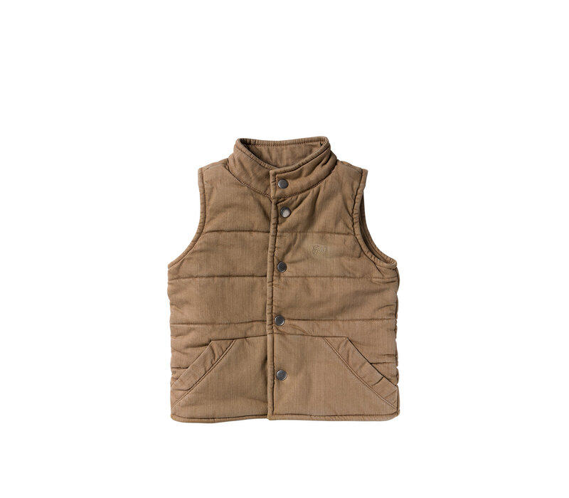 Your Wishes Stretch Twill | Bodywarmer Chai