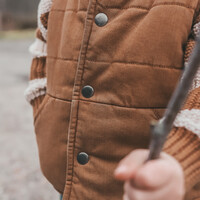 Your Wishes Stretch Twill | Bodywarmer Chai